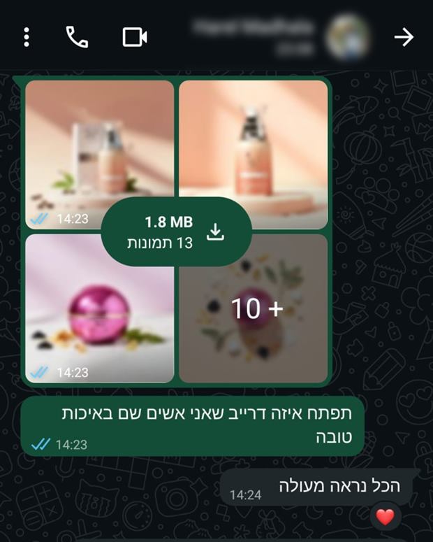 המלצת לקוח 4 — צילום מסך